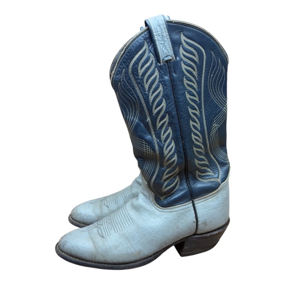 Tony Lama Other - Tony Lama 8056 Mens size 9.5D Boots Black Label Blue Leather Cowboy Western